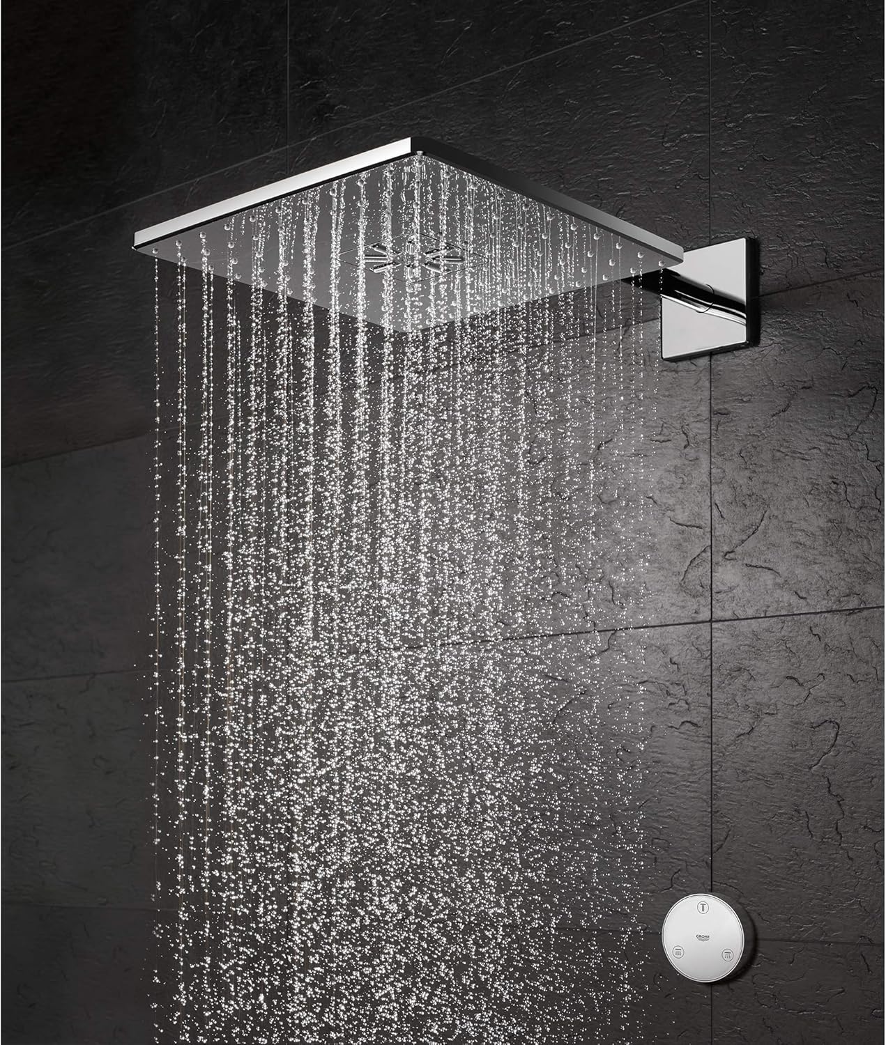 60% оƒƒ Dіѕсоunt GROHE 26645000 Rainshower SmartConnect Showerhead with 2 Spray and Remote Control, Base Unit, Starlight Chrome