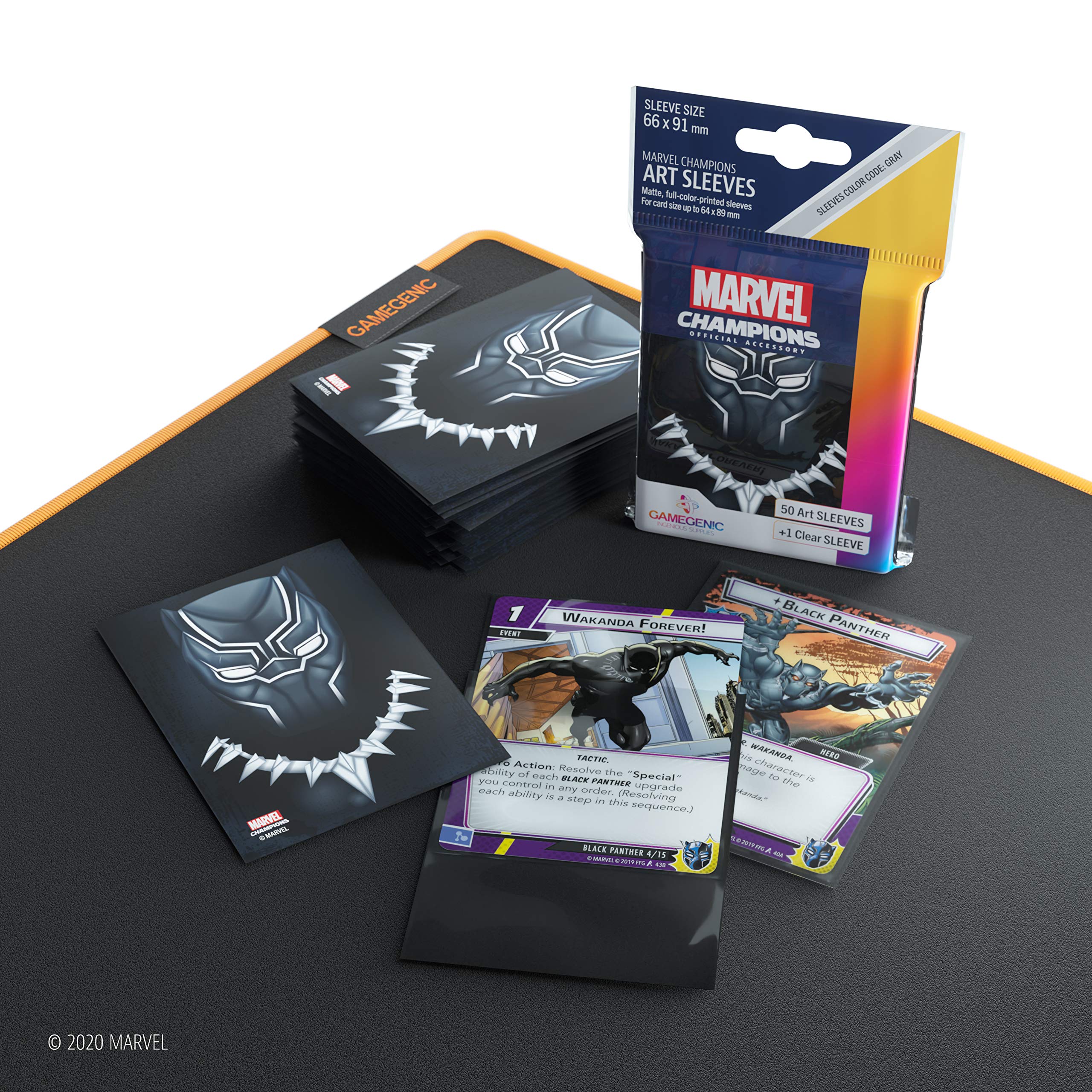 Fantasy Flight Games - Marvel Champions: Official Sleeves: Black Panther - Card Game