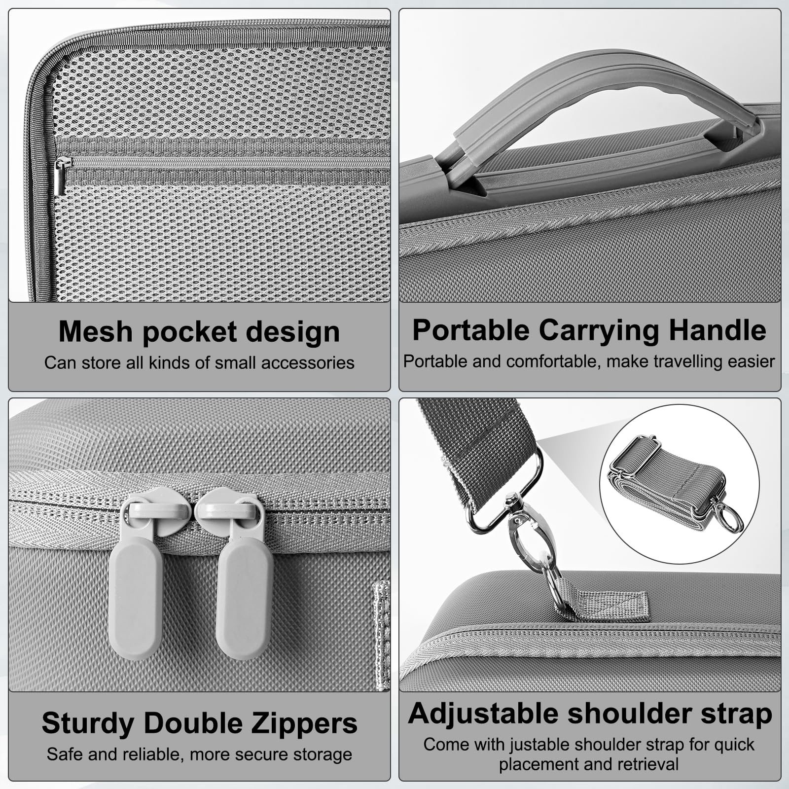 Funda De Transporte Para DJI Neo2 – Bolsa Con Compartimentos Para Drone, 2 Baterías Y Estación De Carga – Gris – Ideal Para Viajes Y Senderismo