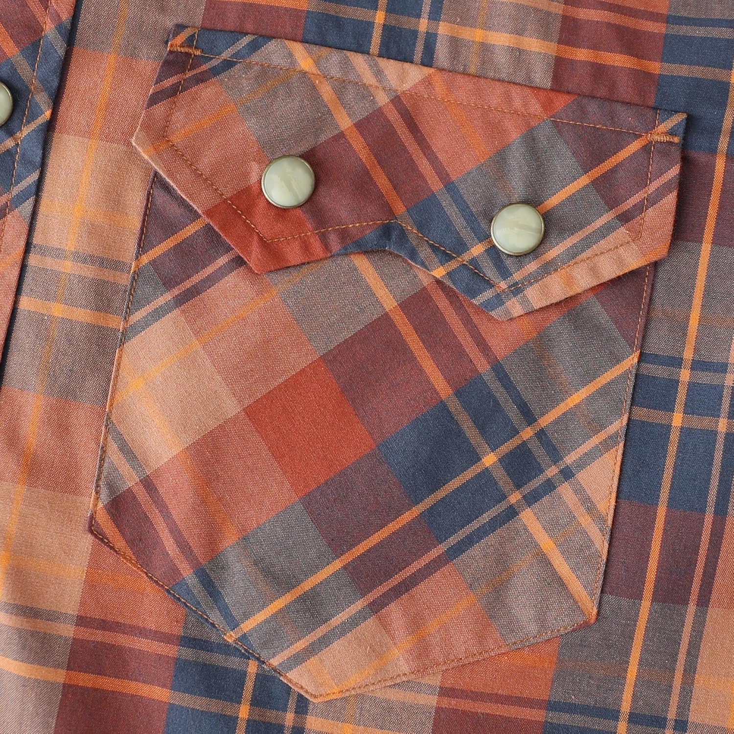 Dubinik® Pearl Snap Shirts for Men Long Sleeve Lightweight Casual Western Plaid Cowboy Cotton Vintage Work Shirt - Image 4