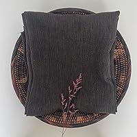 Vista 3 de Tela de lino a rayas finas naranjas, calidad premium y ligera, material transpirable para decoración del hogar y moda