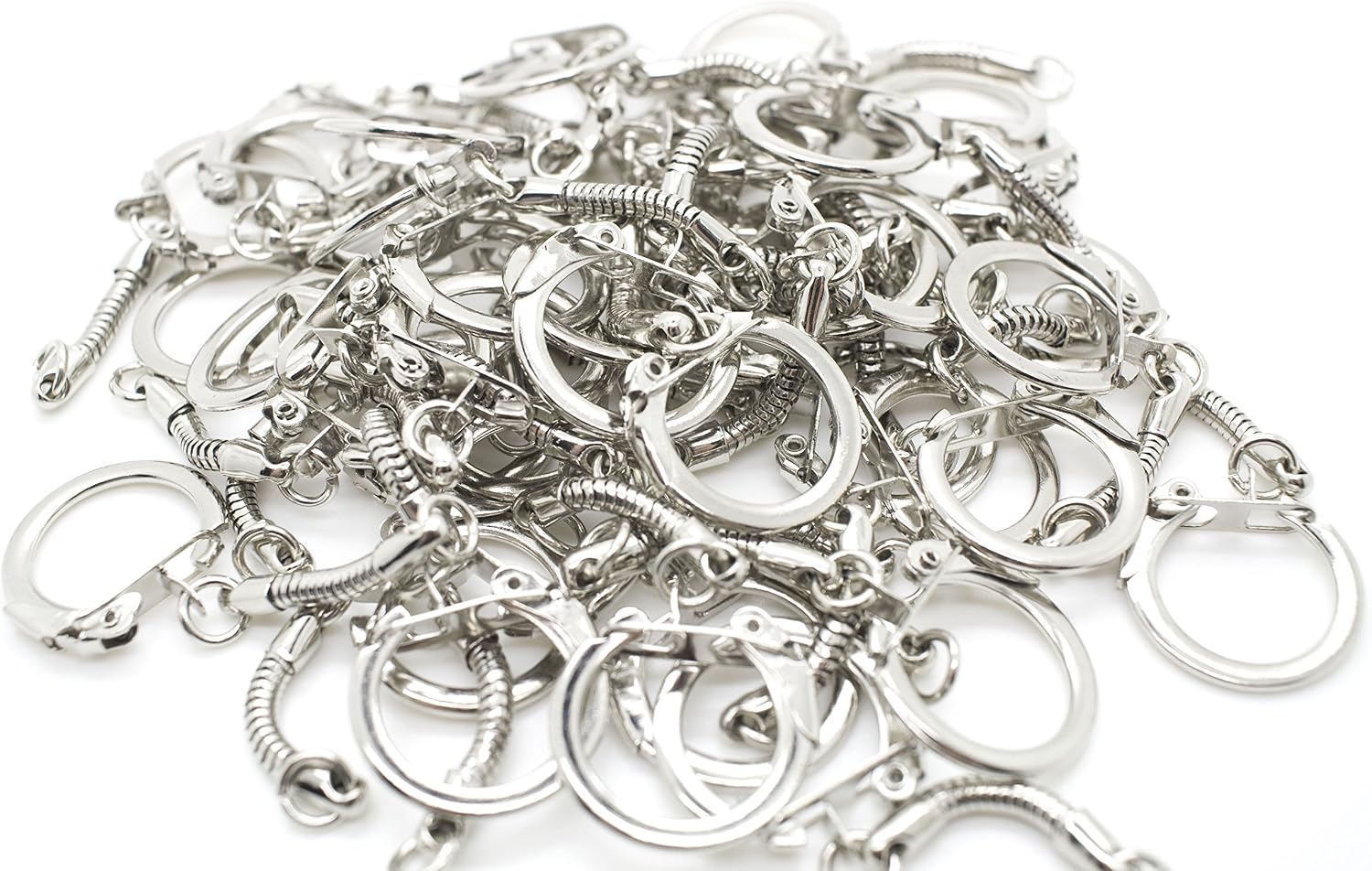 Key Chains Snake Chain with Snap End and Jump Ring for Craft Findings - Pack of 500