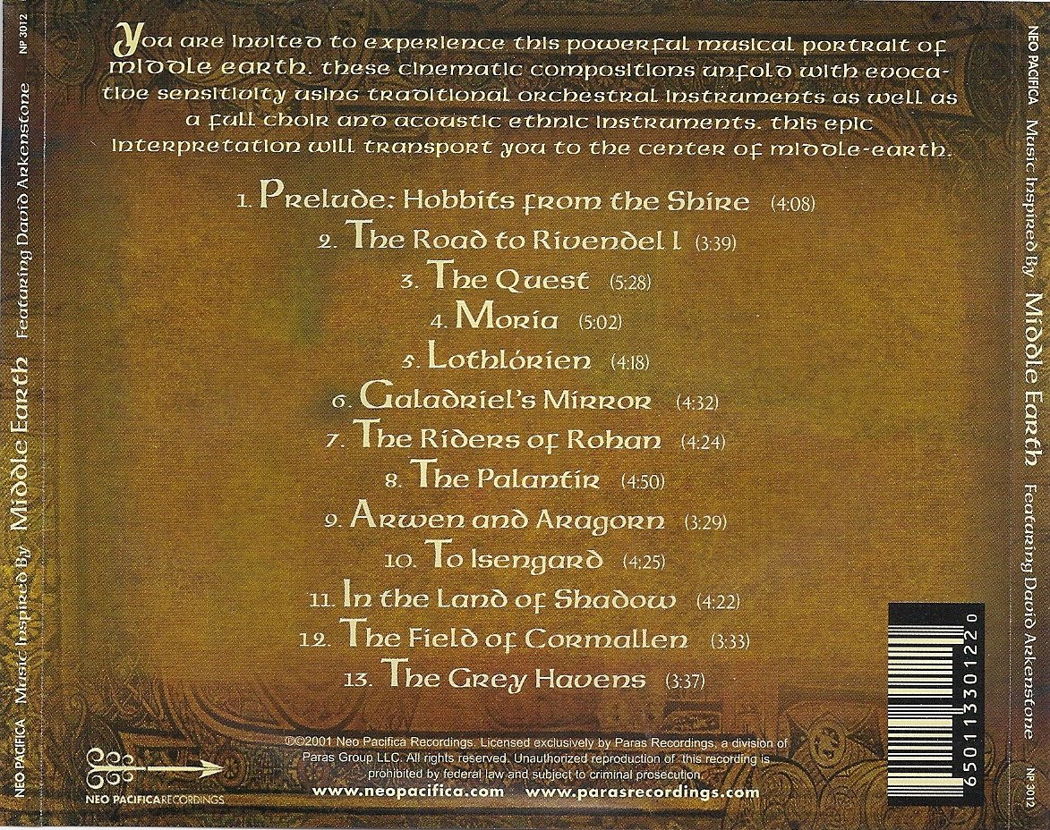 Music Inspired By Middle Earth