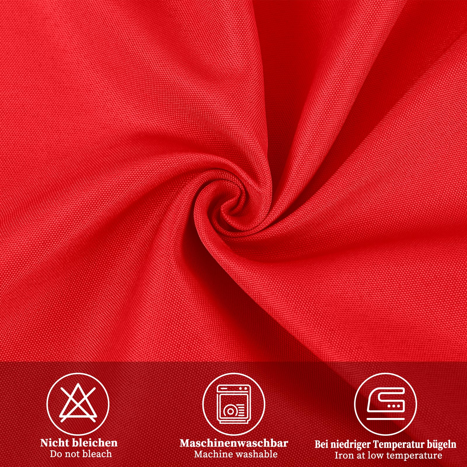 10 manteles rectangulares para mesa de 50-70 cm de ancho, color rojo, 100 x 250 cm, para muebles de jardín