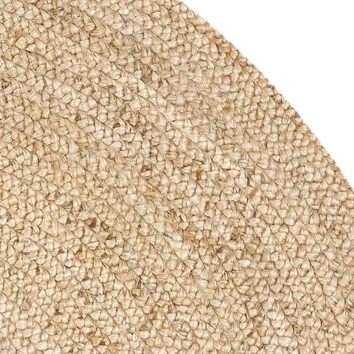Miniatura 3 de SAFAVIEH Natural Fiber Collection NF733A - Alfombra redonda de yute de 7 pies, hecha a mano, con flecos y flecos