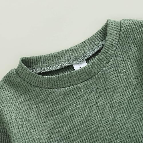 Vista 38 de Sasaerucure Infant Toddler Baby Boy Halloween Outfits Long Sleeve Shirts Pumpkin Sweatshirt with Pants 2Pcs Winter Clothes 2-CD Rojo Verde