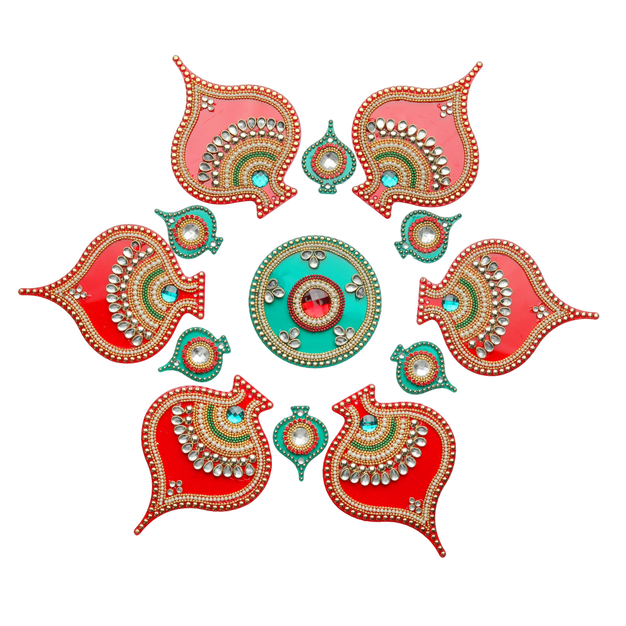 Rangoli acrílico de diseño reutilizable para decoración tradicional del hogar