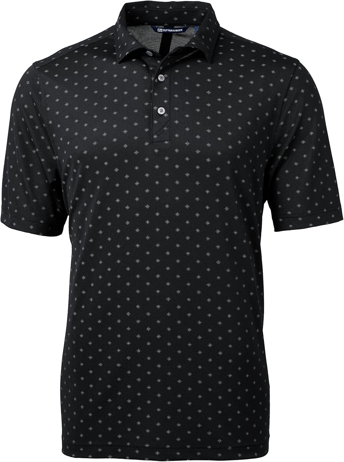 Cutter & Buck Mens Virtue Eco Pique Tile Print Recycled Mens Big & Tall Polo