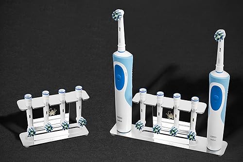 Miniatura 8 de Soporte de cabezal de cepillo de dientes eléctrico de acero inoxidable, compatible con Oralb Braun, Sonicare, Waterpik, adhesivo o instalación