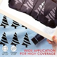 Vista 4 de Marabu Kit de serigrafía – Kit de impresión de pantalla con marco de madera reutilizable, 1 escobilla de goma de serigrafía y 3 tintas de 3.4 fl oz