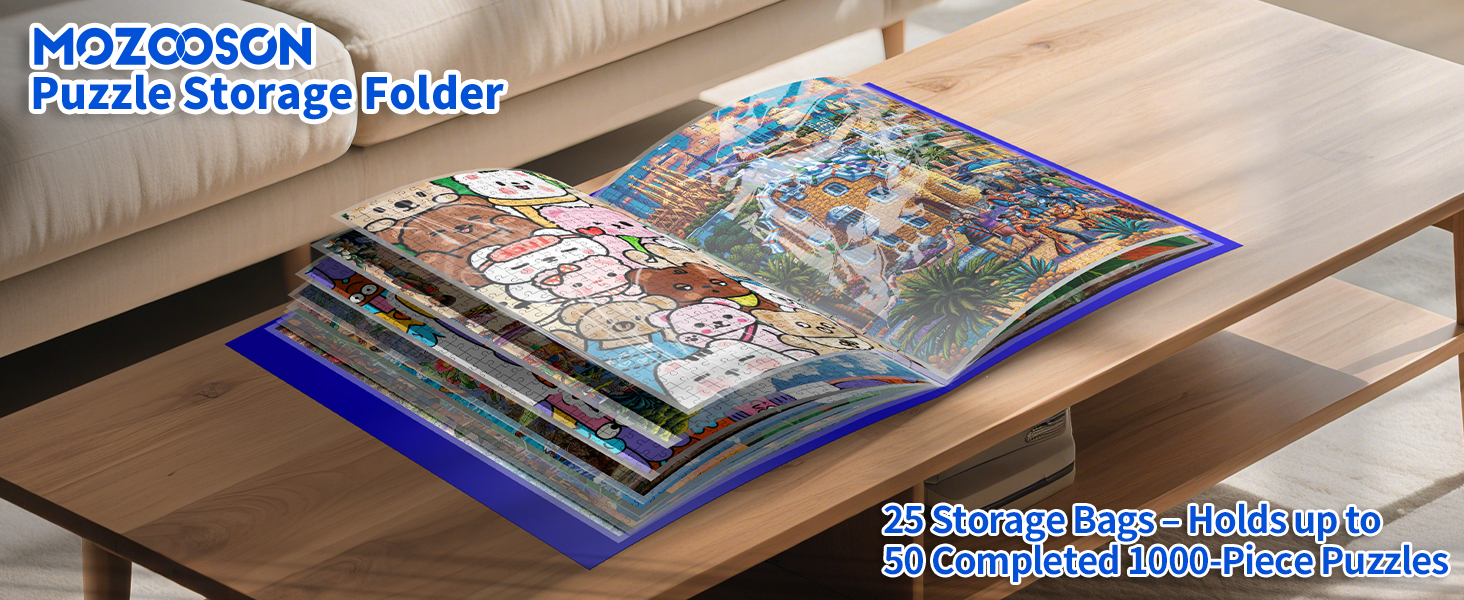 Amazon.com: MOZOOSON Puzzle Storage Folder for 1000pcs Puzzles
