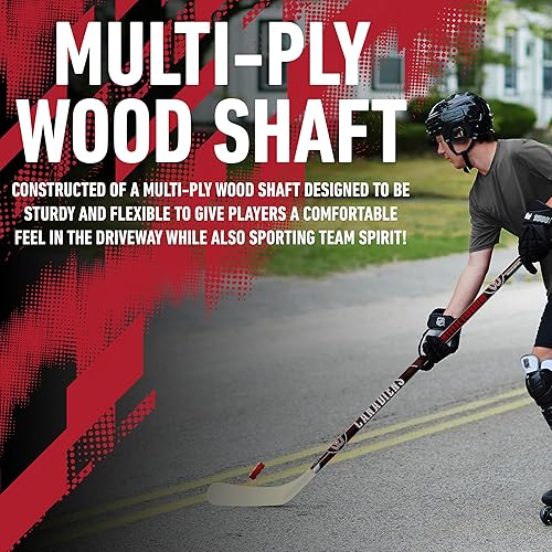 Vista 87 de Franklin Sports NHL Team - Palo de hockey callejero de vinilo de 48 pulgadas Pittsburgh Penguins