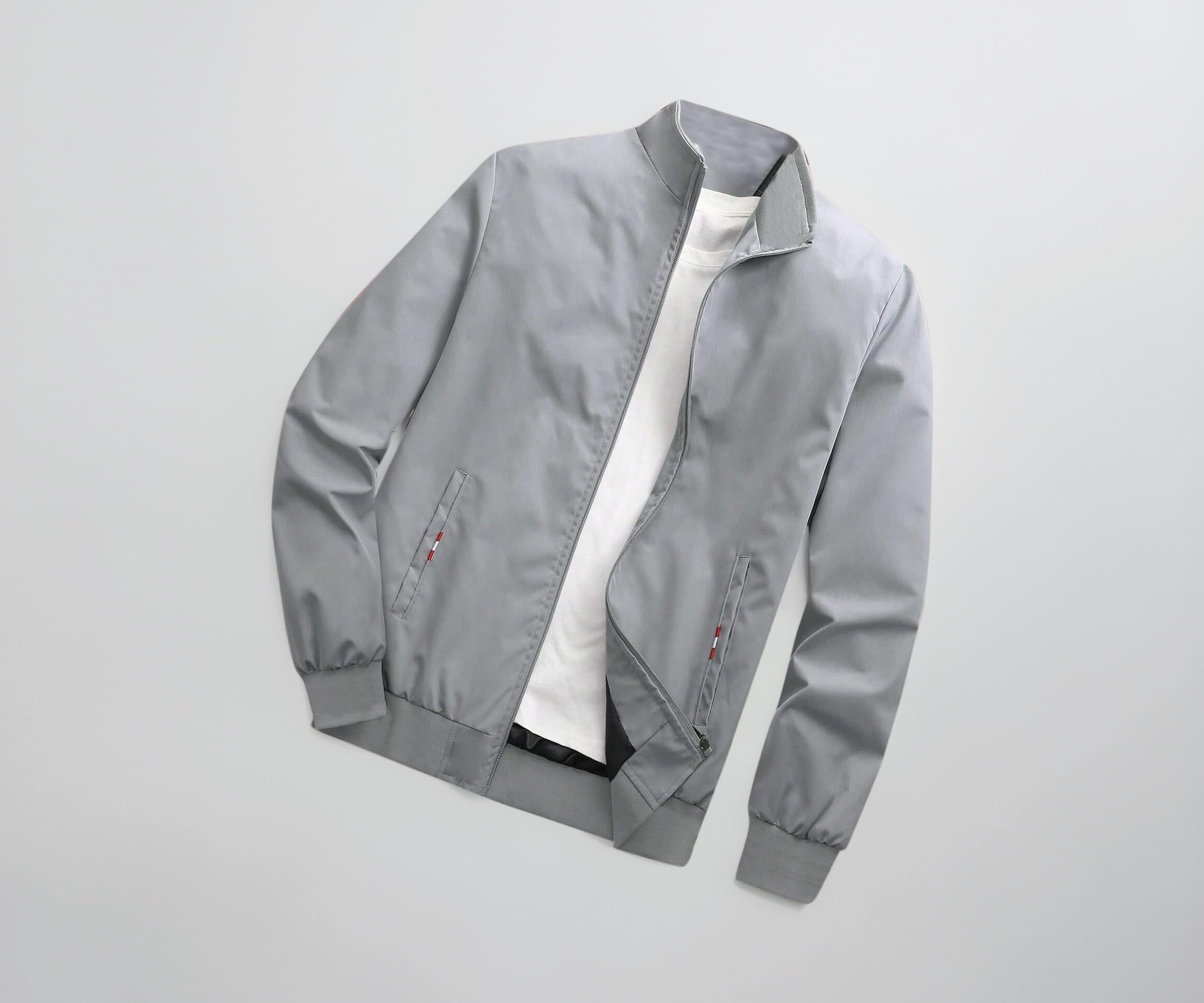 Men's Regular Jacket Fit For Casual Wear || Low-Cut Standing Collar || Full Sleeve | Latest Stylish Jacket For Men ||Regular Fit Zip-Up Casual jacket|| bomber jacket for men(MJ-9015)