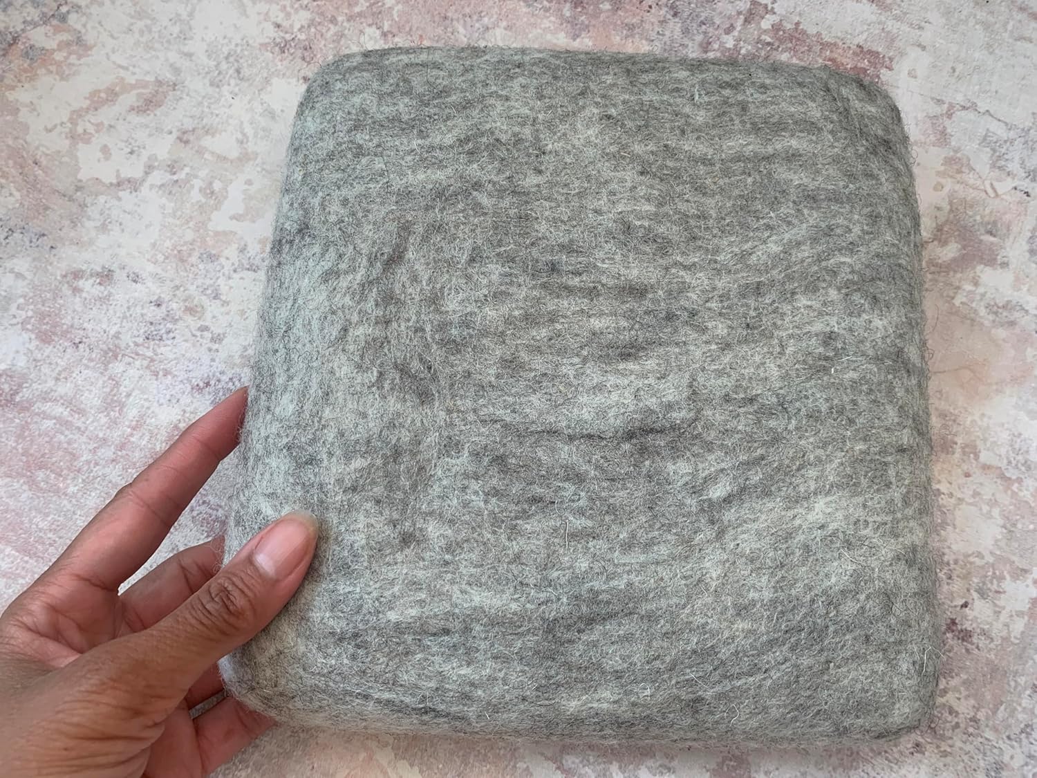 heidifeathers® 'Wooly Rhino Mat' Handmade Pure Wool Needle Felting Mat, Double Sided Grey and White, Large Size, Long Lasting