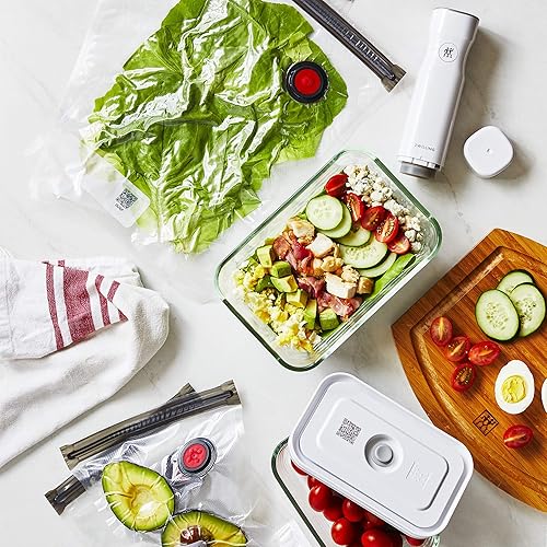 Miniatura 2 de ZWILLING Fresh & Save - Juego de iniciación de máquina selladora al vacío de 7 piezas, bolsas Sous Vide, preparación de comidas, recipientes