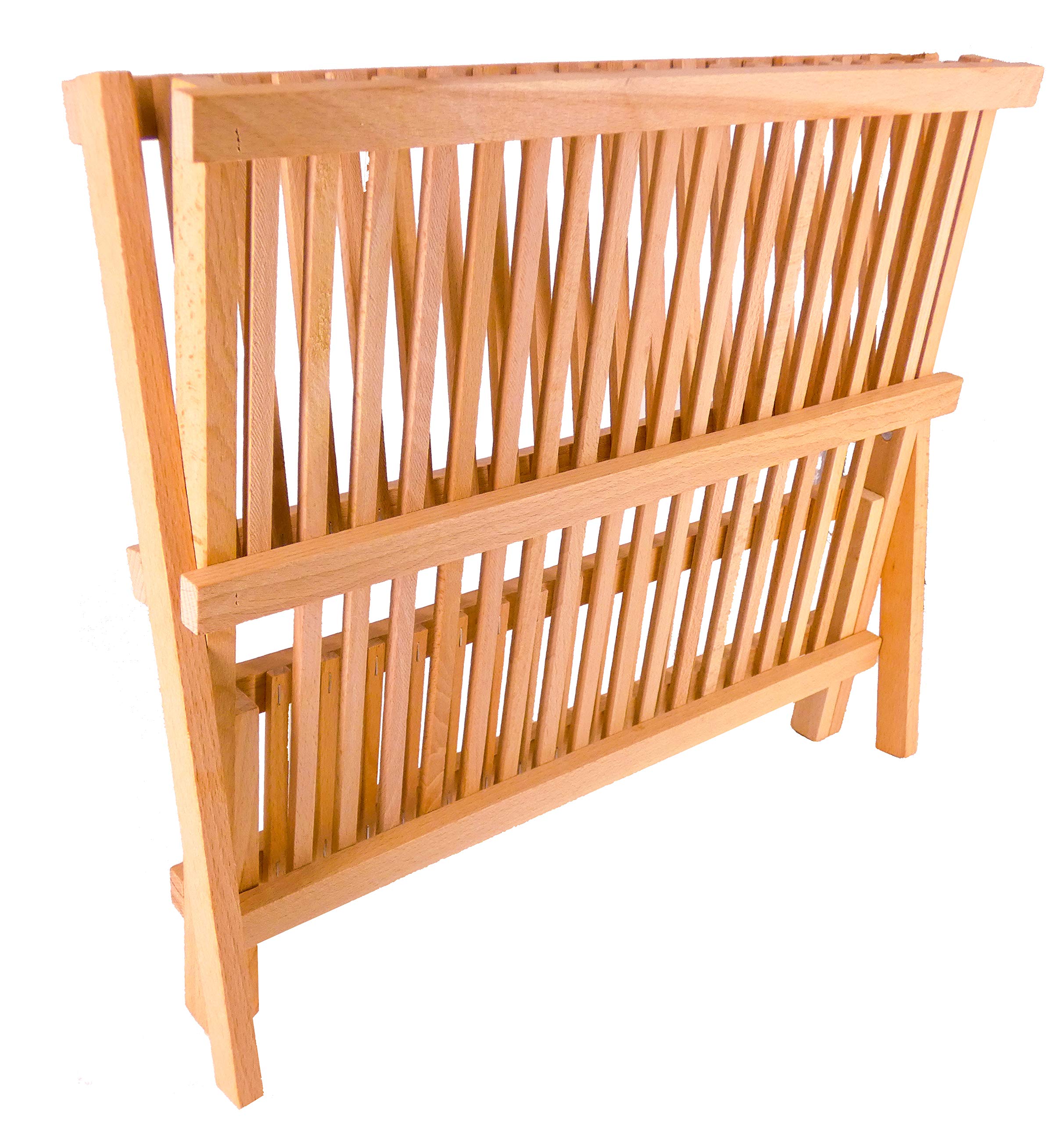Égouttoir à Vaisselle Pliable en Bois de Hêtre - Accessoire de Cuisine Écologique, Durable et Résistant à l'Eau