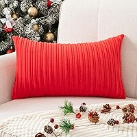 Vista 81 de UGASA - Fundas de almohada decorativas de terciopelo suave y sólidas de Navidad para sala de estar/sofá, 16 x 16 pulgadas, 2 unidades, color burdeos