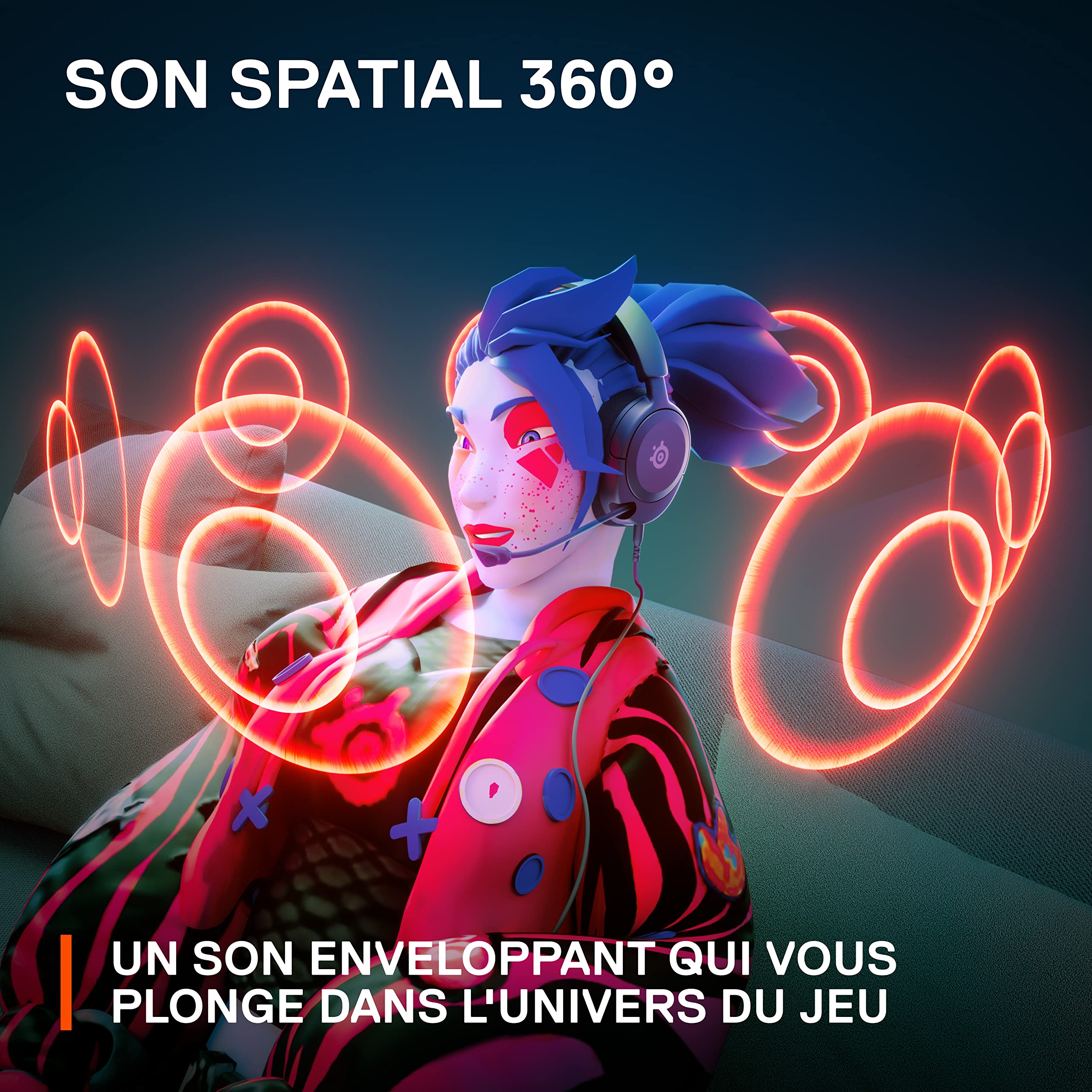 SteelSeries Arctis Nova 1 - Casque de jeu multi-système — Hi-Fi avec pilotes — Son Spatial à 360° — Coussinets d’Oreille à Mousse à Mémoire — Microphone antibruit — PC, PS5, PS4, Switch, Xbox - Noir