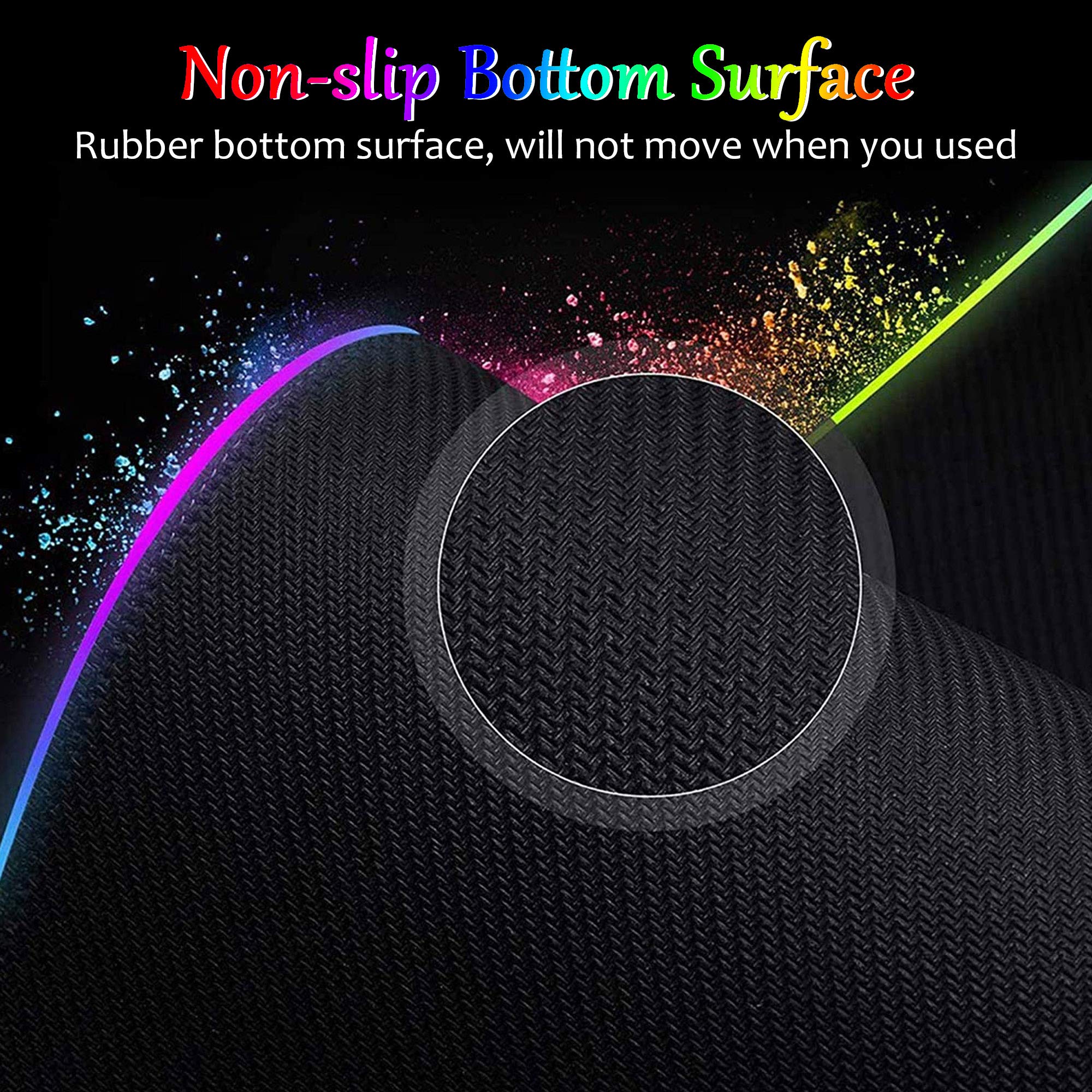 Nowa gamingowa podkładka pod mysz, duża RGB, 900 x 400 x 3 mm, klawiatura LED, rozszerzona podkładka pod mysz, XXL, antypoślizgowa gumowa podstawa, mata na biurko do komputera, laptopa, komputera, komputera, biurka, duże maty pod mysz do gier, niebieski k