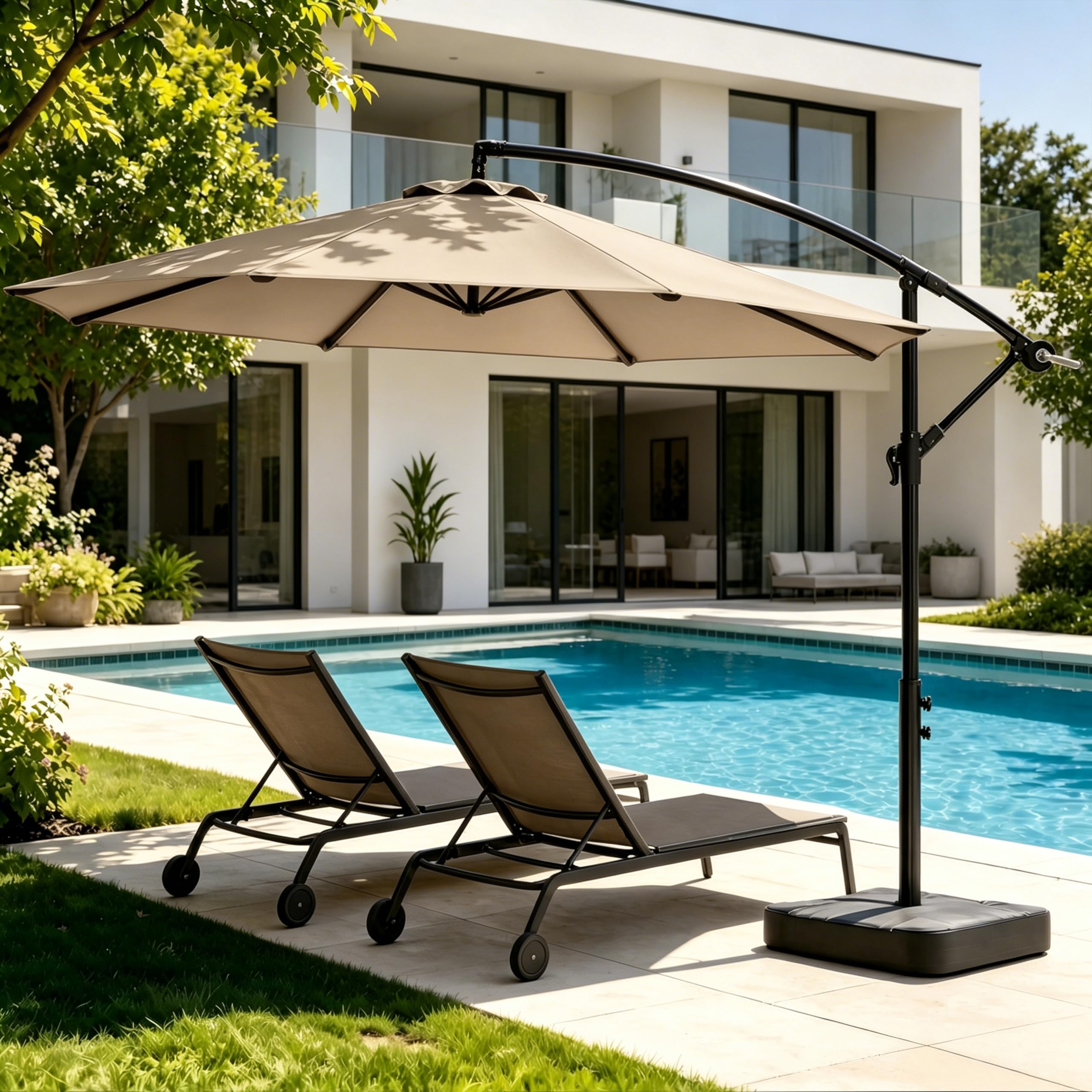 OLILAWN 10FT Cantilever Offset Patio Umbrella