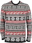 British Christmas Jumpers Herren Red Deer Fairisle Mens Eco Christmas Jumper Pullover, rot, Large