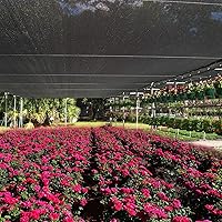Vista 7 de Tronssien Tela de sombra negra 70%, red de sombra de jardín de 12 x 6 pies. Lona de malla duradera con ojales, antisombreado para jardín