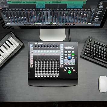 Presonus FaderPort 8, DAW Mix Music Production Controller with Studio Magic Plug-In Suite, Studio One Artist DAW, Software Bundle For Recording, Streaming and Podcasting