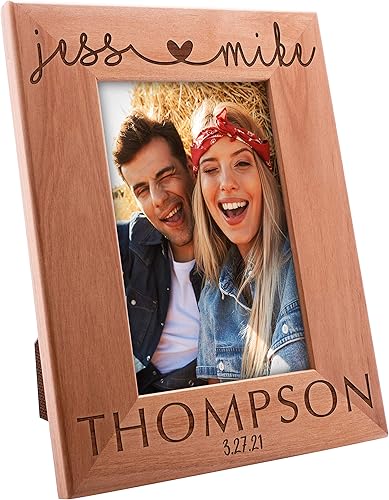 Vista 30 de GIFTBYGIFTY Marcos de fotos de amor personalizados para parejas con nombre, 4 x 6 pulgadas, regalos de San Valentín personalizados para él, ella