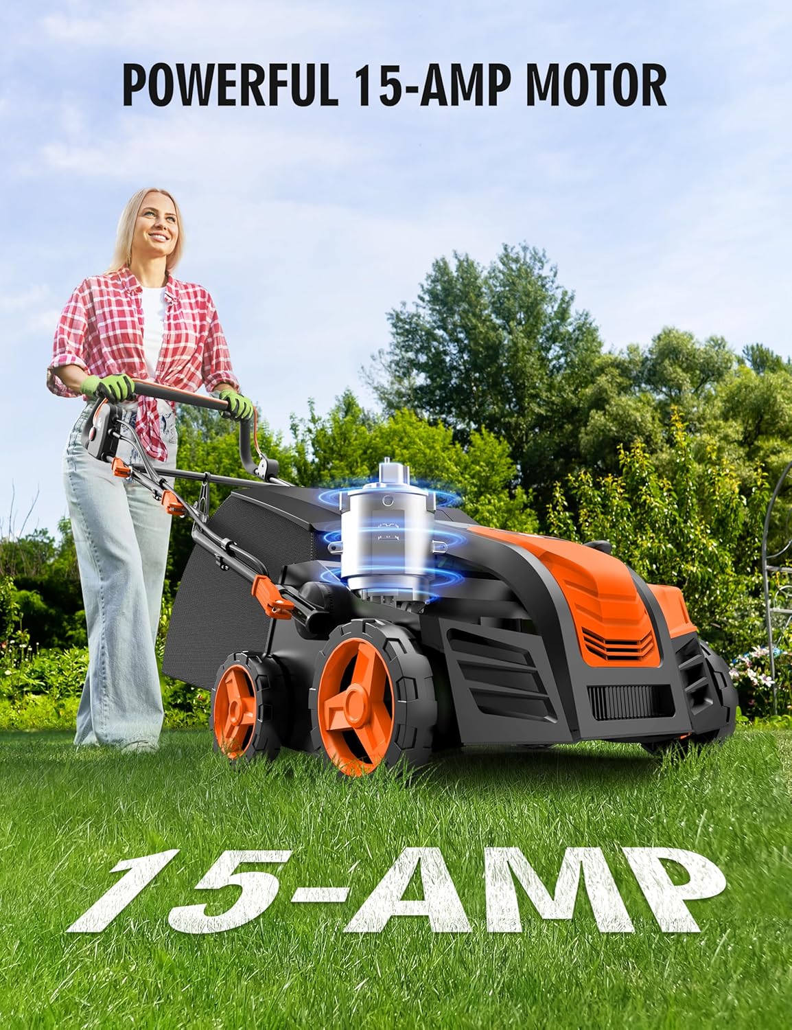 Powerful 15-Amp Motor