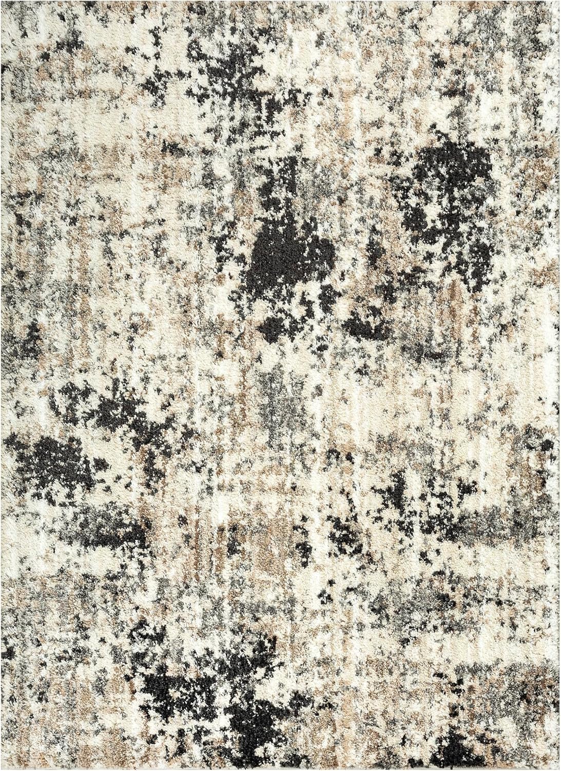 Ottomanson Modern Abstract Shag Rug 5×7 Soft Pile Shag Area