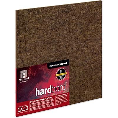 Ampersand Museum Series Hardbord for Painting and Mounting, 1/8 Inch Depth, 12X12 Inch (AMHB122)