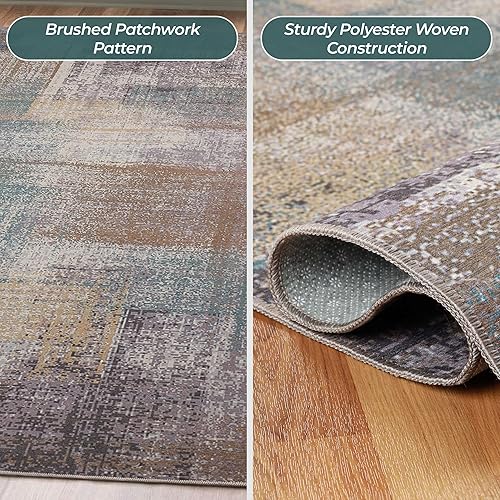 Miniatura 5 de SUPERIOR Alfombra de pasillo para interiores, con parte trasera antideslizante, para niños o mascotas, entrada, sala de estar, cocina, dormitorio,