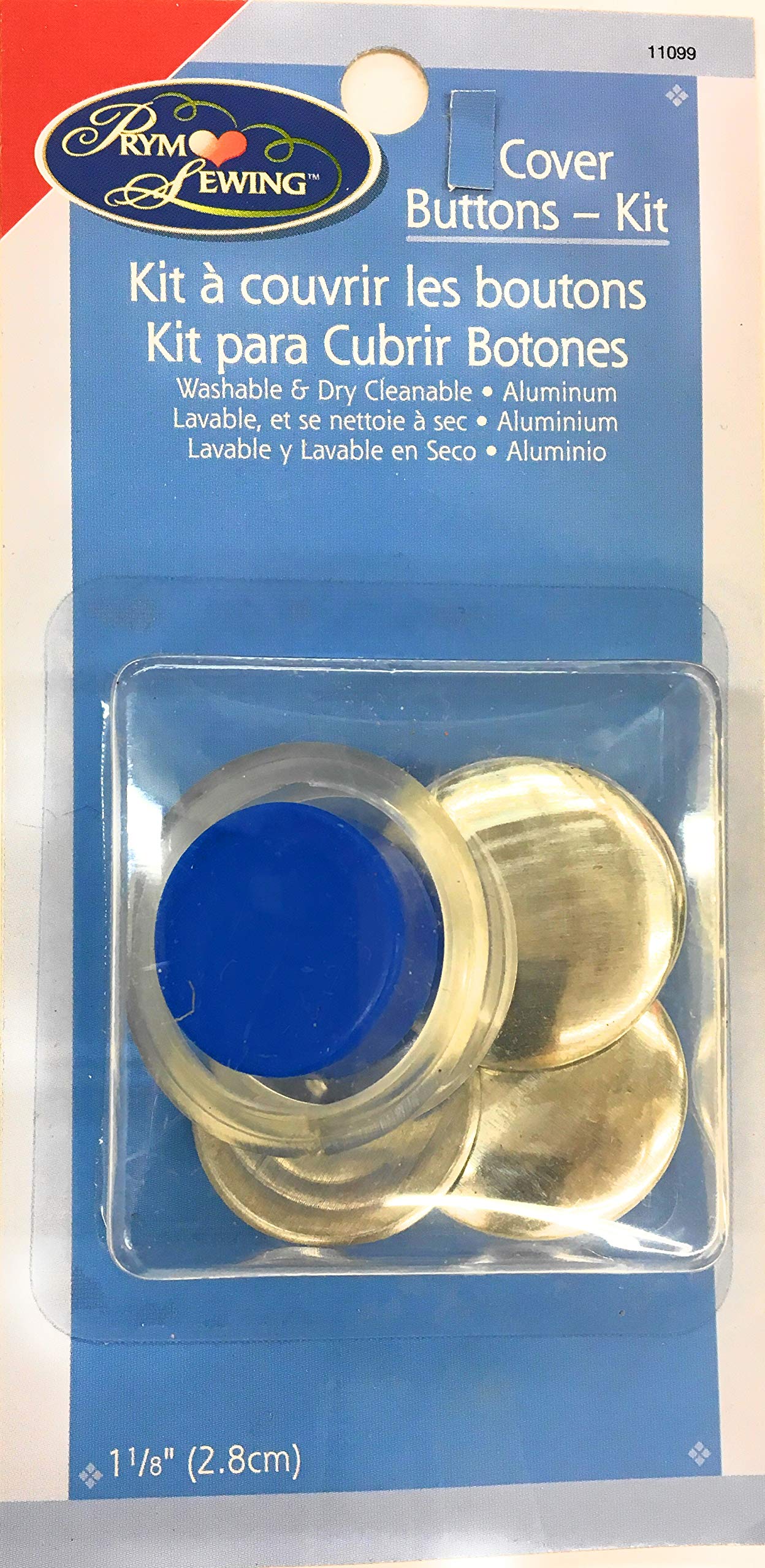 Dritz Kit Bottoni Copertura Con Strumenti - Misura 45 (1-1/8'') - 3 Set E Stampo Inclusi, Lavabile
