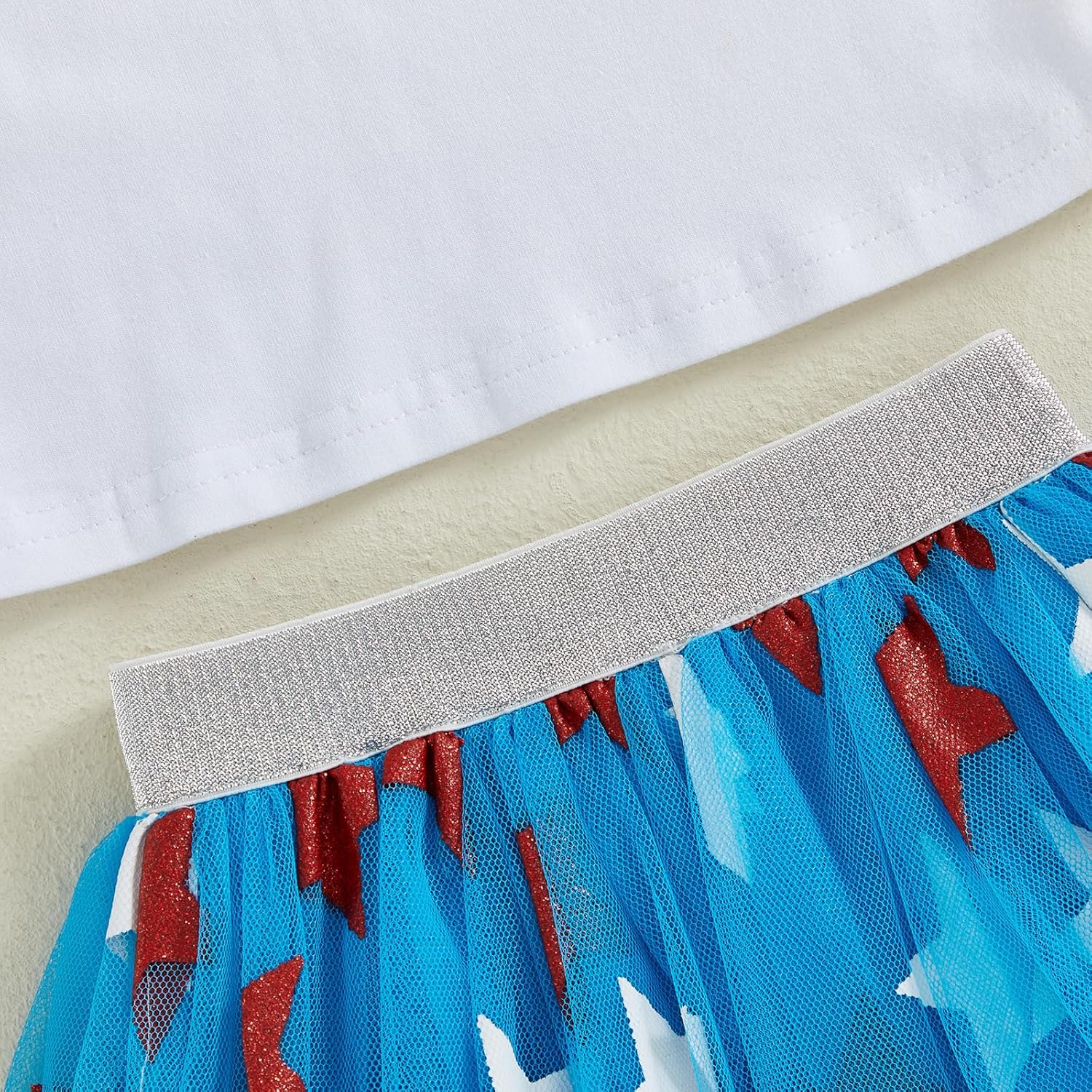 BemeyourBBs Toddler Girl 4th of July Outfit USA T shirt Red White and Blue Tutu Skirt Set Fourth of July Outfit for Girls - Image 6