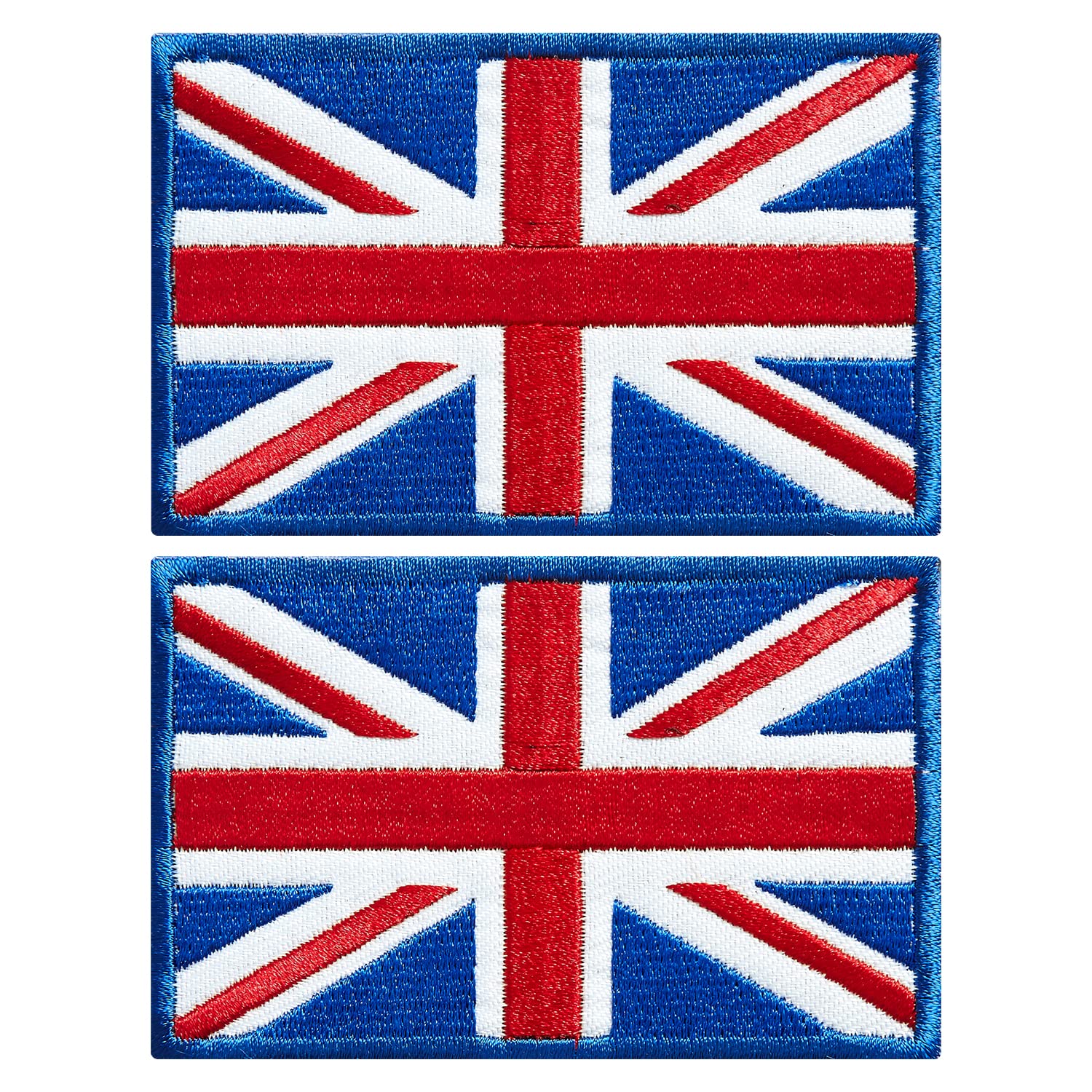 stidsds 2 Pack United Kingdom Flag Patch Britisher Flags Embroidered Patches UK Flags Military Tactical Patch for Clothes Hat Backpacks Pride Decorations