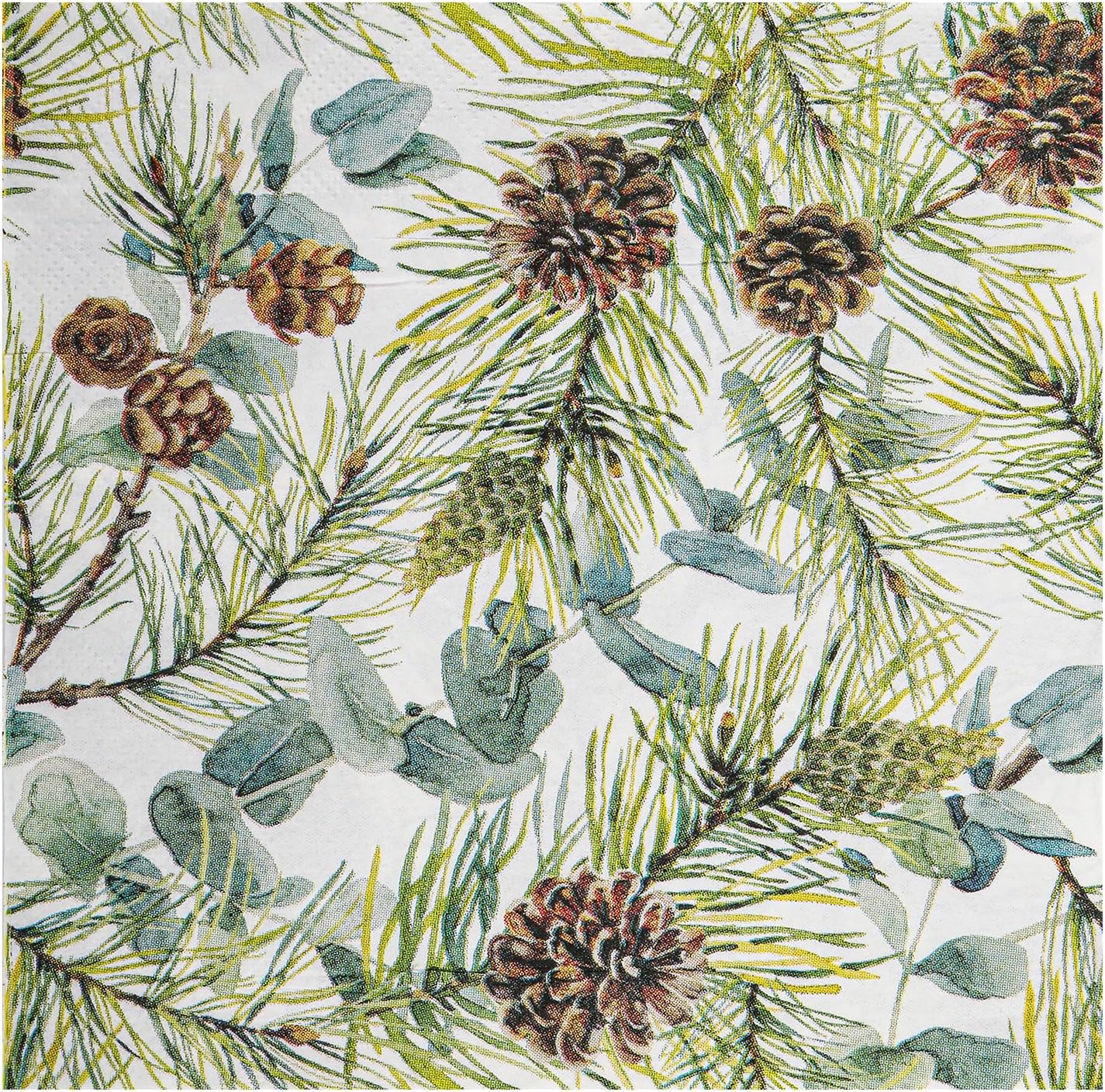 100 Christmas Party Napkins Winter Pine Branches Cones and Eucalyptus Disposable Paper Napkins Watercolor Greenery Branches Holiday Dinner Hand Towel for Party Supplies Table Decor 100 Christmas Party Napkins Winter Pine Branches Cones and Eucalyptus Disposable Paper Napkins Watercolor Greenery Branches Holiday Dinner Hand Towel for Party Supplies Table Decor