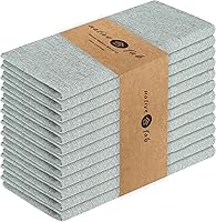 Vista 51 de Native Fab Blue Cloth Napkins, 4 Pack, 100% Cotton, 17x17 Inches, Heavy Duty, Soft Texture, Quick Drying, Great for Spring Holidays, Family
