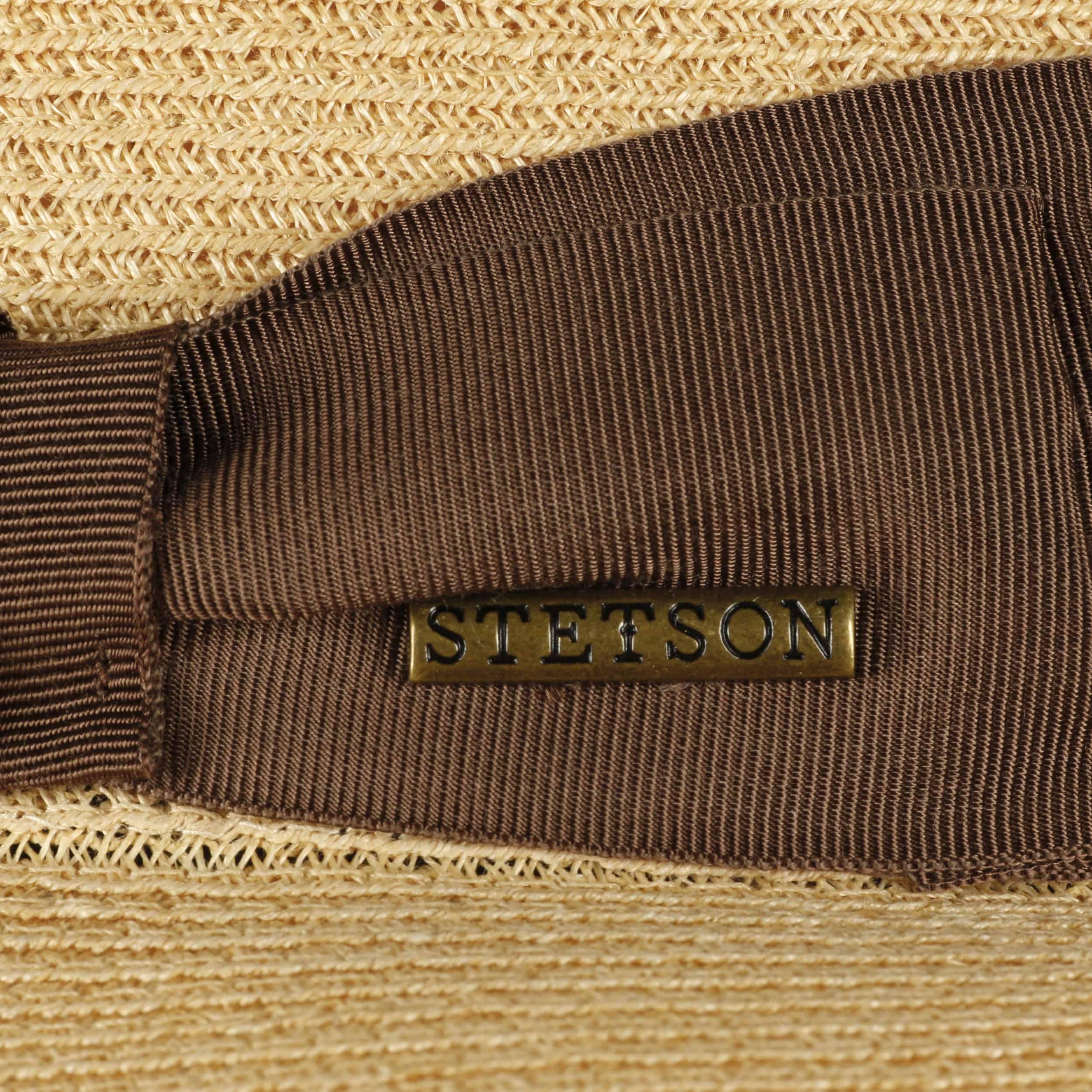 Stetson Kendrick Fedora Hanfhut Naturfarbener Bogart-Stil Nachhaltiger Hut Made in Italy Unisex Frühjahr Sommer