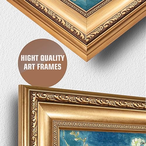 Miniatura 456 de A&T ARTWORK The Starry Night de Vincent Van Gogh. Tamaño del marco: 36 x 30 pulgadas, tamaño de la imagen: 30 x 24 pulgadas, reproducciones clásicas