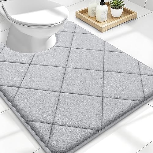 Miniatura 144 de OLANLY Tapete de baño de espuma viscoelástica de 24 x 16 pulgadas, ultra suave y absorbente, lavable a máquina, cómodo tapete de baño para suelo de