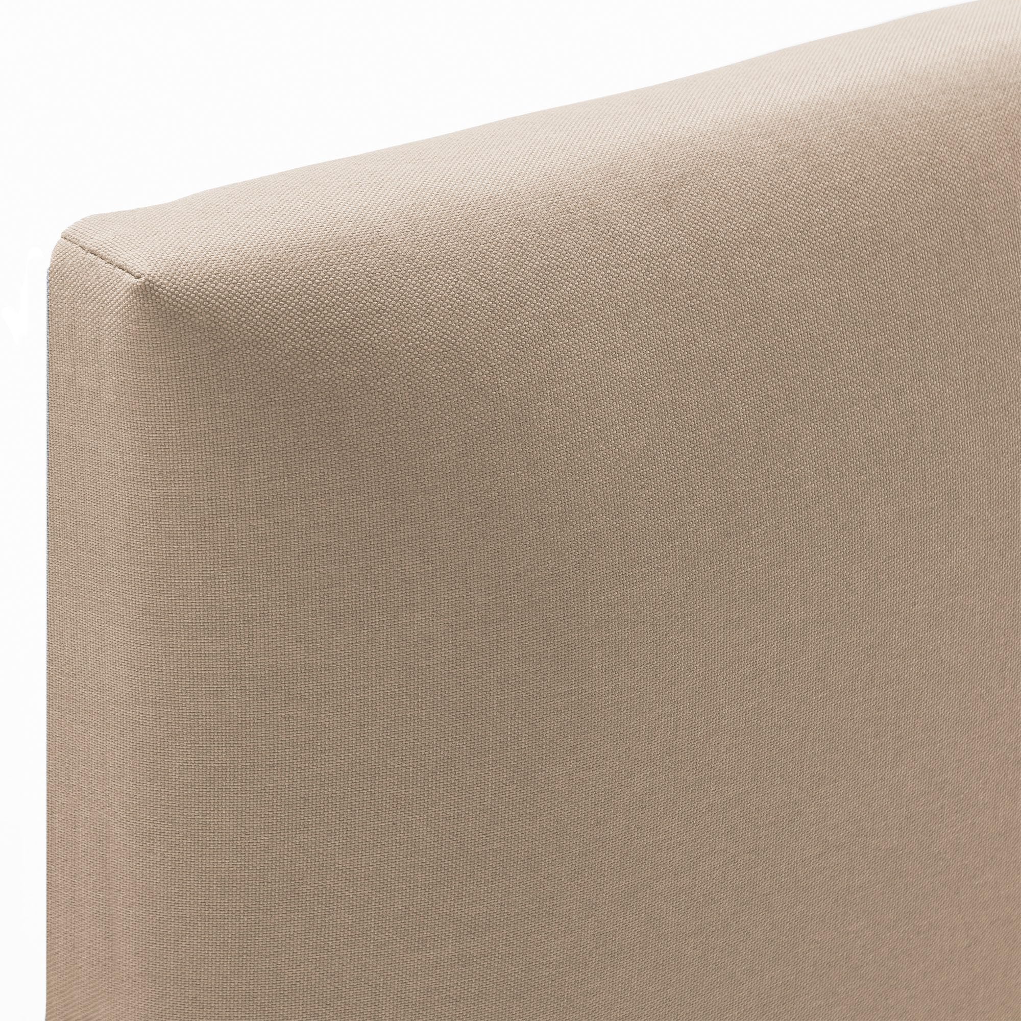 HOMN LIVING Estructura de Cama tapizada Lauren de 30 cm, Base para colchón 150x190 cm, Somier de láminas de Madera, Montaje Sencillo, Beige