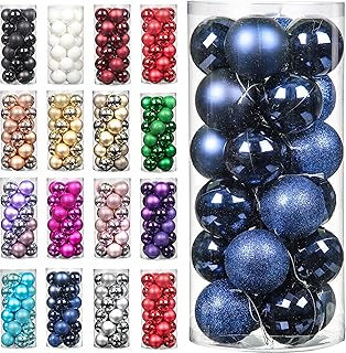 Sponsored Ad - Christmas Balls,Toiyason 24Pcs 2.36inch Shatterproof Christmas Tree Hanging Ornaments for Xmas Holiday Wedd...