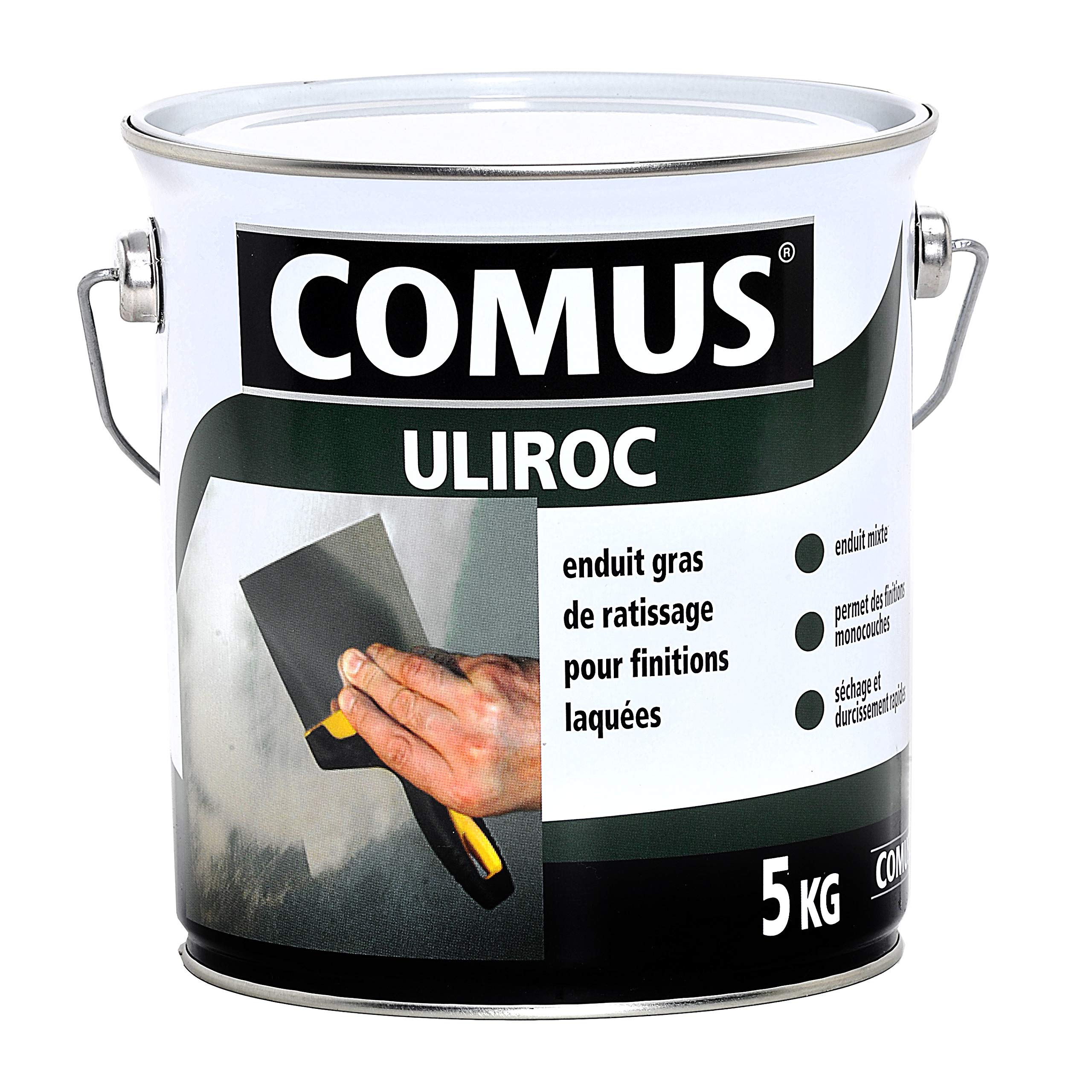 ULIROC 5 KG Enduit gras Haute Dureté pour finitions laquées très soignées - COMUS