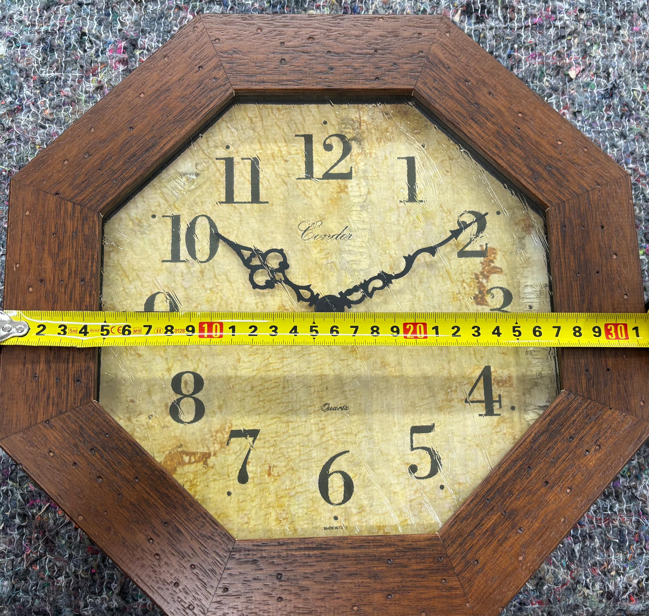 Reloj de Pared Madera Clásico, 30 cm de Diámetro
