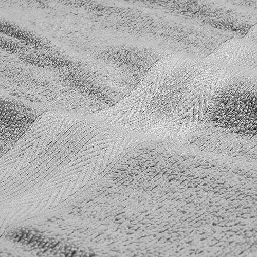 Miniatura 2 de BOUTIQUO Juego de toallas de baño de 8 piezas, 100% algodón hilado en anillo, 2 toallas de baño de 27 x 54 pulgadas, 2 toallas de mano de 16 x 28