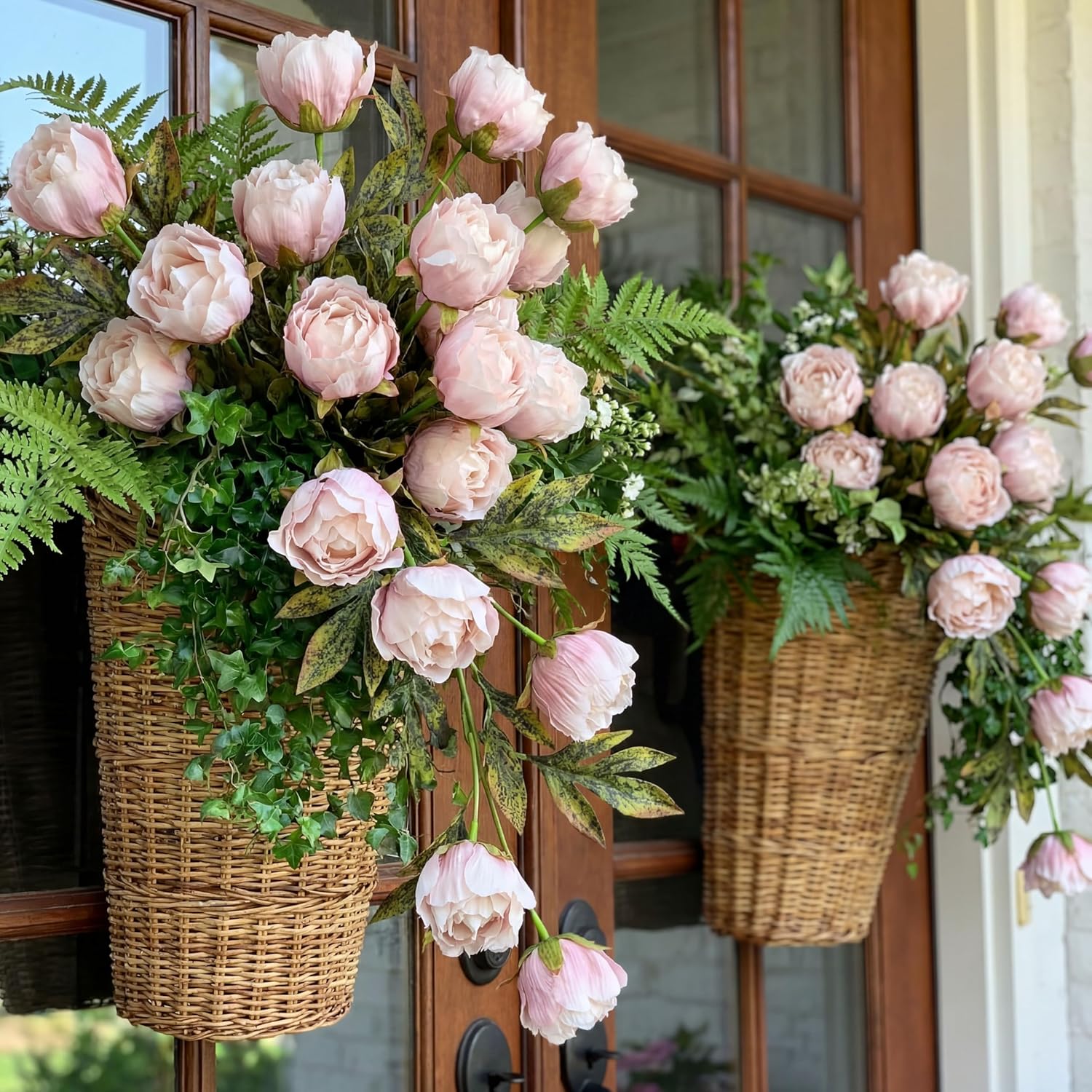 Thiccywoov 12 Pcs Faux Peony Stems Flowers Bulk Vintage Artificial Silk Peonies Stems Real Look Fake Peonies Branch for Vase Filler DIY Bouquet Centerpiece Home Indoor Outdoor Decor (Brownish)