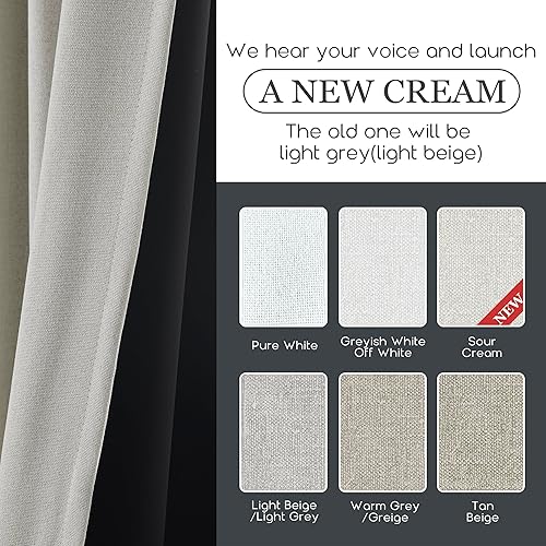 Miniatura 4 de PANELSBURG Cortinas opacas para comedor de 96 pulgadas de largo, con cancelación de ruido, insonorizadas, insonorizantes, absorben el sonido,