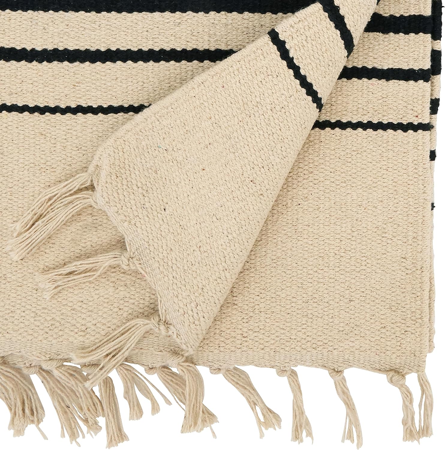 Handwoven Southwestern Table Runner with Fringe Detailing