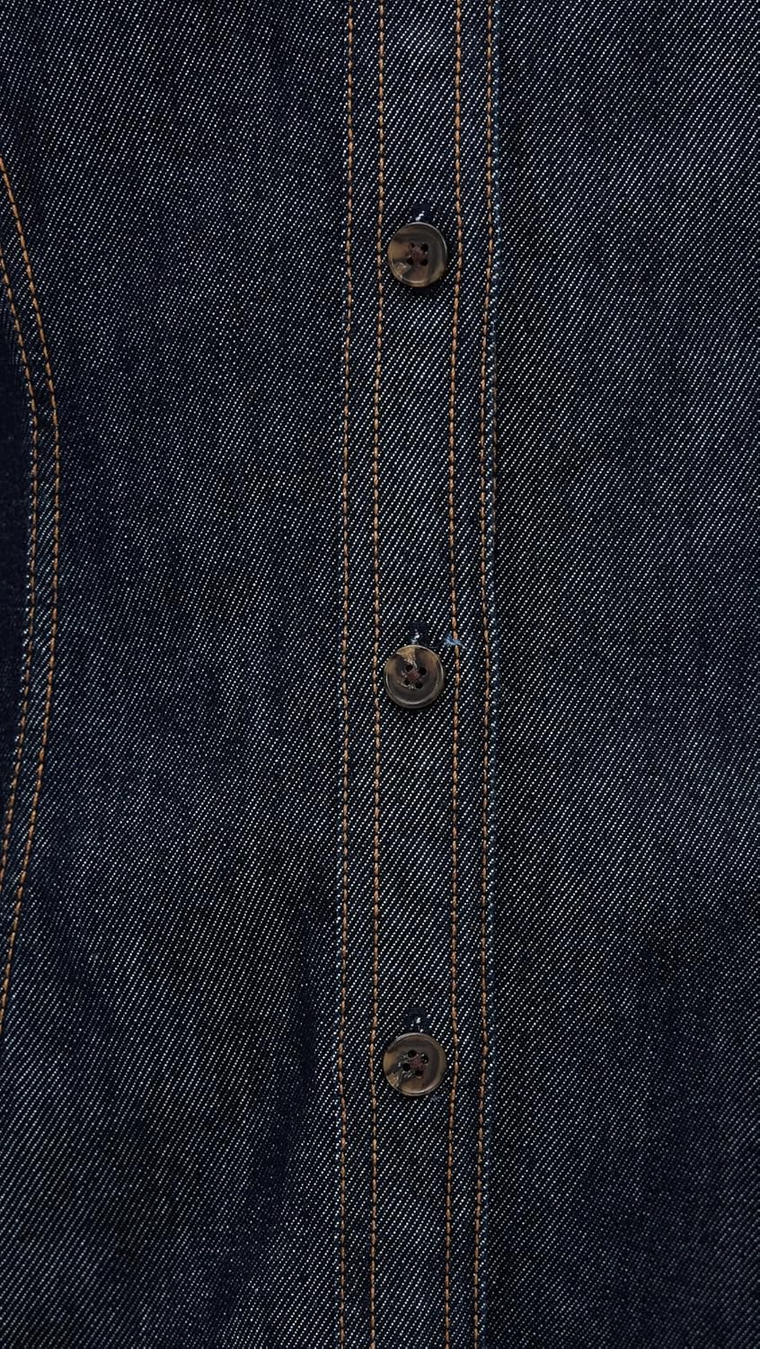 Madewell Women's Airy Denim Seamed Shirtdress in Rinse Wash - Image 6