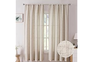 Tollpiz Short Linen Curtains for Living Room: Enhanced Privacy and Warmth